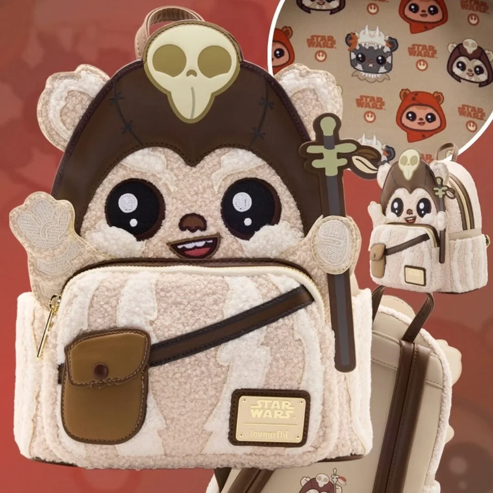 Loungefly Star Wars Limited Edition Logray Ewok Plush Cosplay Mini Backpack LE